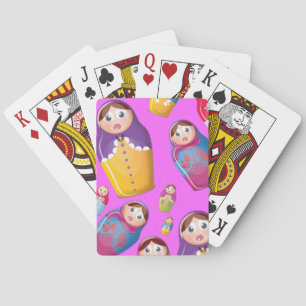 Matroschka-Puppen Spielkarten