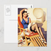 Matrosen-Pin-Up Postkarte (Vorne/Hinten)
