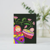 Matroshka-Baby Postkarte (Stehend Vorderseite)