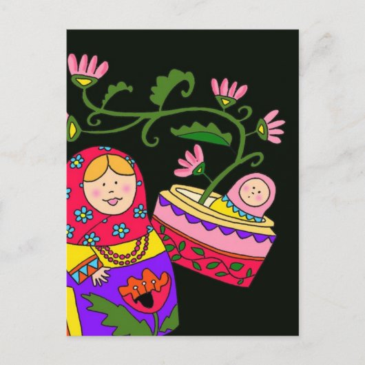 Matroshka-Baby Postkarte (Vorderseite)