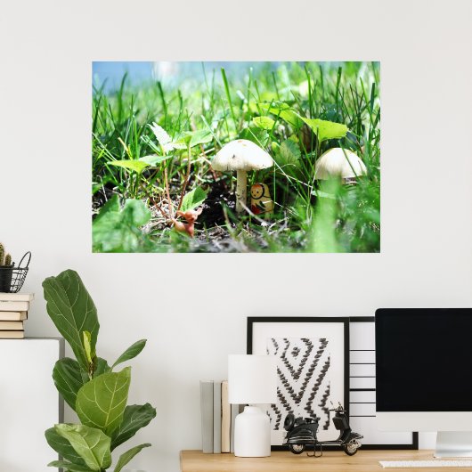 Matroshka in einem Pilz Poster (Heimbüro)