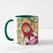Matroshka Ukrainer-Volkskunst Tasse (Links)
