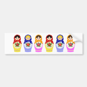 Matryoschka Puppen Autoaufkleber