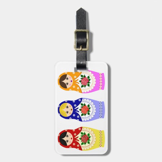 Matryoschka Puppen-Gepäckanhänger Gepäckanhänger (Vorderseite vertikal)