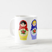 Matryoschka Puppen Kaffeetasse (Vorderseite Links)