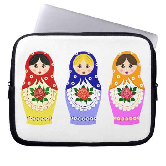 Matryoschka Puppen-Laptophülse Laptopschutzhülle (Vorderseite)