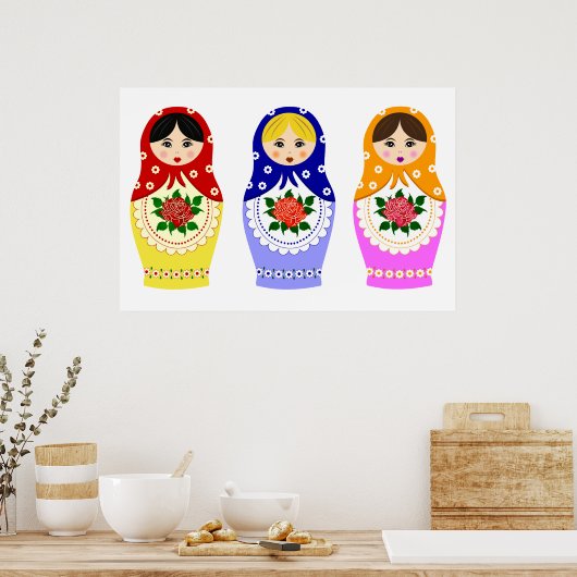 Matryoschka Puppen Poster (Küche)