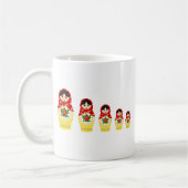 Matryoschka Puppen rot Kaffeetasse (Links)