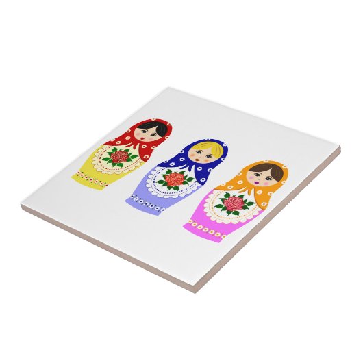 Matryoschka Puppenfliese Fliese (Seite)