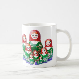 Matryoshka - матрёшка (russische Puppen) Kaffeetasse