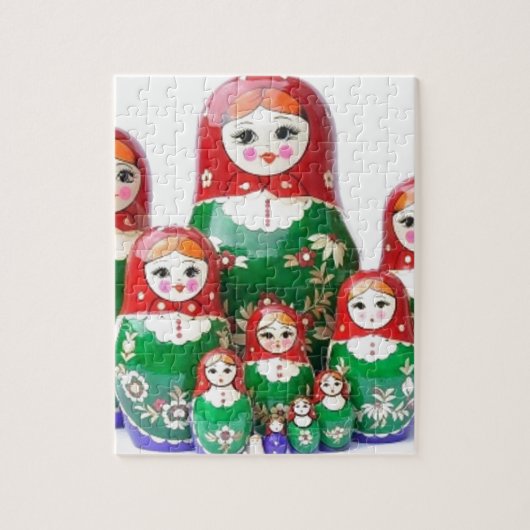 Matryoshka - матрёшка (russische Puppen) Puzzle (Vertikal)