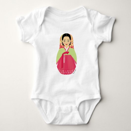 Matryoshka Baby Bodysuit Strampler (Vorderseite)