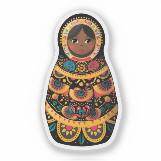Matryoshka Doll Aufkleber (Vorderseite)