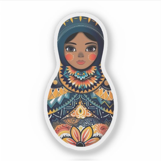 Matryoshka Doll Aufkleber (Vorderseite)