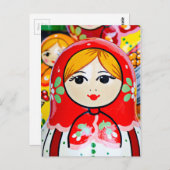 Matryoshka Doll Postkarte (Vorne/Hinten)