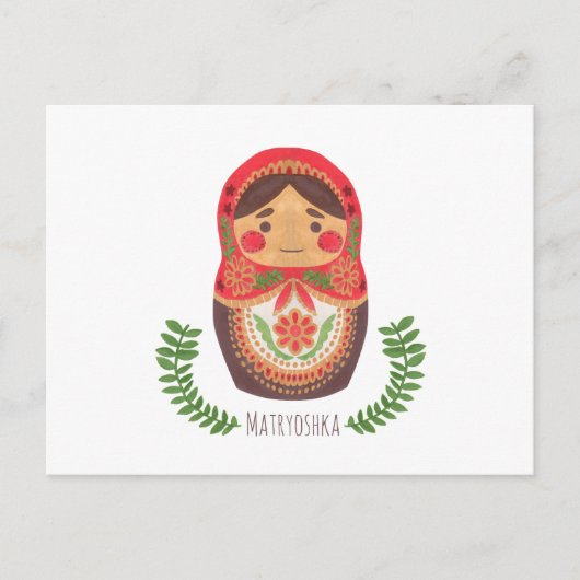 Matryoshka Doll Postkarte (Vorderseite)