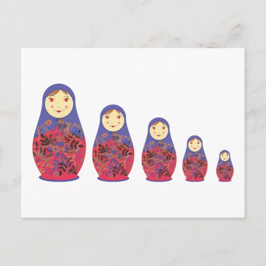 Matryoshka Doll ~ Russisch Nesting / Babushka Postkarte (Vorderseite)