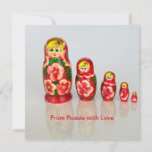Matryoshka Dolls Einladung (Rückseite)