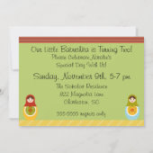 Matryoshka-Dolls für den Geburtstag Einladung (Rückseite)