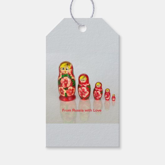 Matryoshka Dolls Geschenkanhänger (Vorderseite)