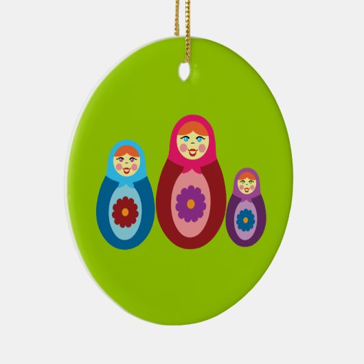Matryoshka Dolls Keramik Ornament (Rechts)