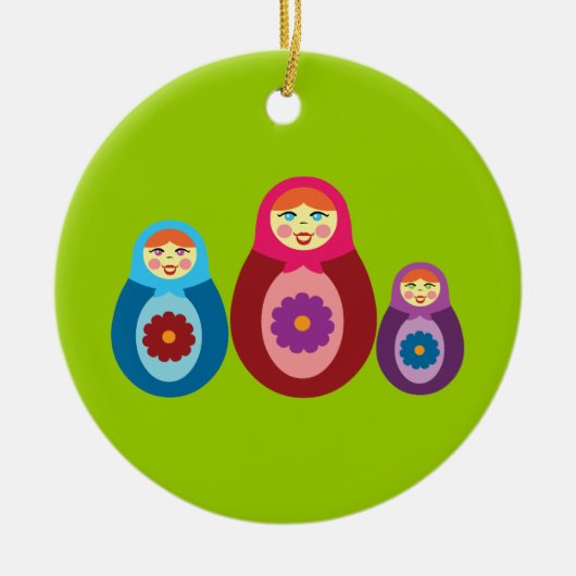 Matryoshka Dolls Keramik Ornament (Vorne)