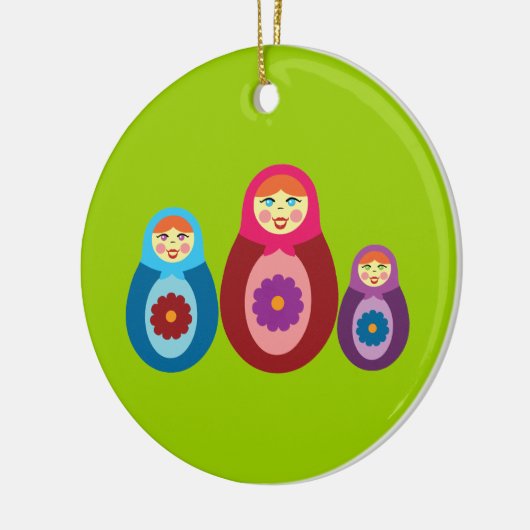 Matryoshka Dolls Keramik Ornament (Links)