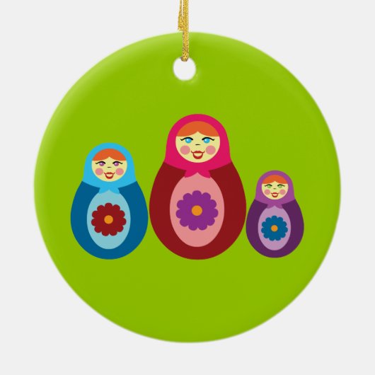Matryoshka Dolls Keramik Ornament (Hinten)