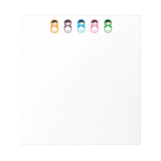Matryoshka Dolls Notizblock (Vorderseite)