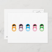 Matryoshka Dolls Postkarte (Vorne/Hinten)