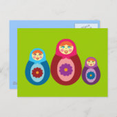 Matryoshka Dolls Postkarte (Vorne/Hinten)
