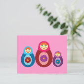 Matryoshka Dolls Postkarte (Stehend Vorderseite)