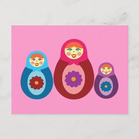 Matryoshka Dolls Postkarte (Vorderseite)