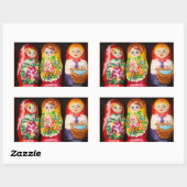 Matryoshka Dolls Rechteckiger Aufkleber (Blatt)