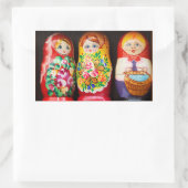 Matryoshka Dolls Rechteckiger Aufkleber (Tasche)