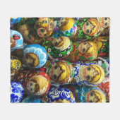 Matryoshka Dolls Souvenir Kiosk Travel Foto Fleecedecke (Vorderseite (Horizontal))