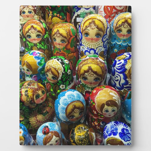 Matryoshka Dolls Souvenir Kiosk Travel Foto Fotoplatte (Vorderseite)