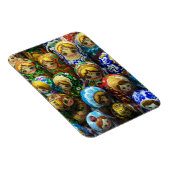 Matryoshka Dolls Souvenir Kiosk Travel Foto Magnet (Rechte Seite)