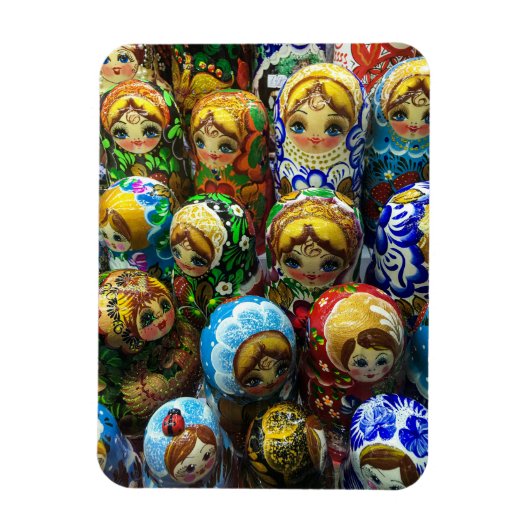 Matryoshka Dolls Souvenir Kiosk Travel Foto Magnet (Vertikal)