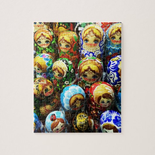 Matryoshka Dolls Souvenir Kiosk Travel Foto Puzzle (Vertikal)