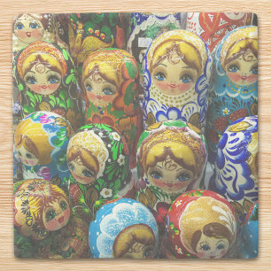Matryoshka Dolls Souvenir Kiosk Travel Foto Steinuntersetzer
