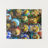 Matryoshka Dolls Souvenir Kiosk Travel Foto Wandteppich (Vorderseite (Horizontal))