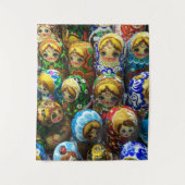 Matryoshka Dolls Souvenir Kiosk Travel Foto Wandteppich (Vorderseite)