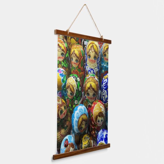 Matryoshka Dolls Souvenir Kiosk Travel Foto Wandteppich Mit Holzrahmen (Gewinkelt)