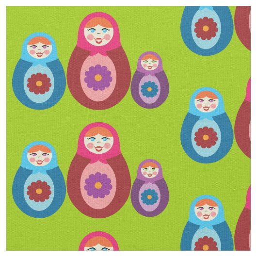 Matryoshka Dolls Stoff (Nahaufnahme)