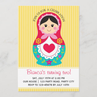 Matryoshka Einladung - russischer