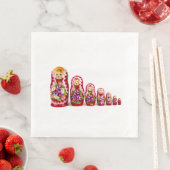 Matryoshka Holzkultur-Symbol - Russisch Serviette (Beispiel)