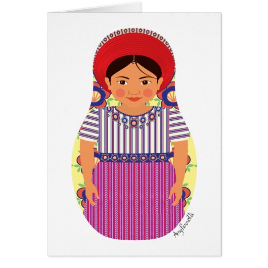 Matryoshka-Karte Guatemalas (Vorne)