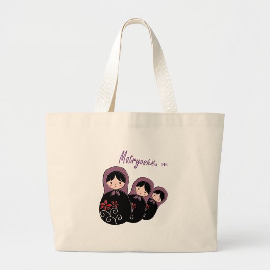 Matryoshka Klassiker-Tasche Jumbo Stoffbeutel (Vorne)
