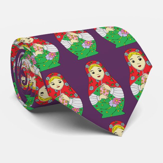 Matryoshka Krawatte (Gerollt)